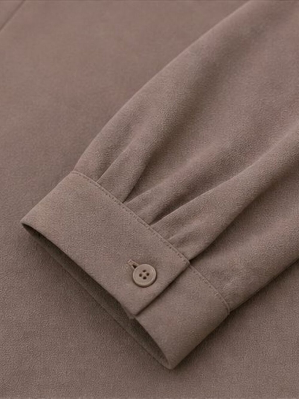 Taupe Ruffle Blouse - Picture 5 of 6
